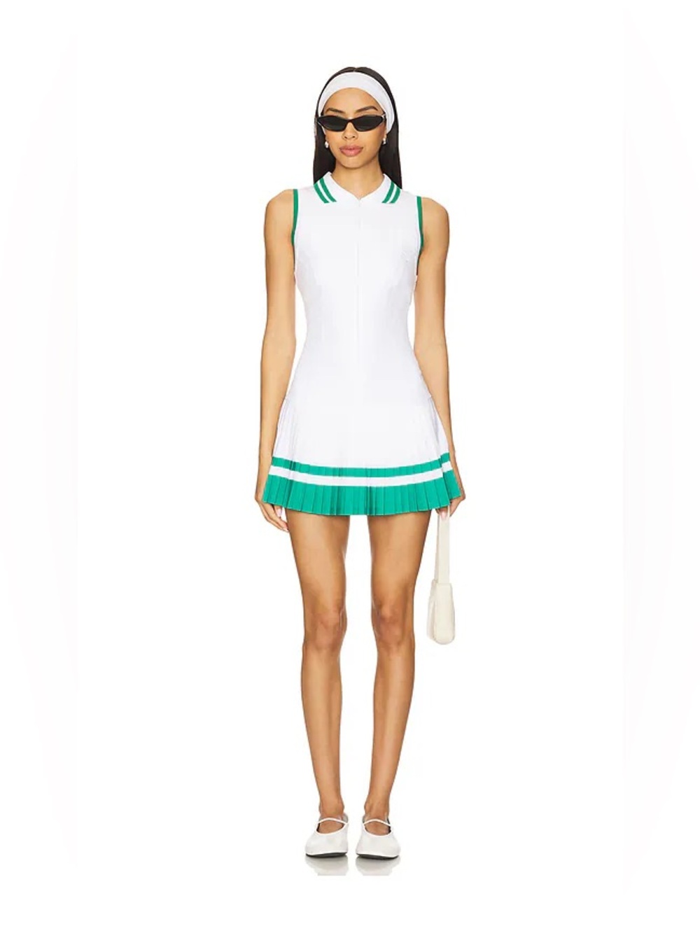 NEW BEACH RIOT Bria White Green Tennis Mini Workout Athletic Dress Sizes XS & L